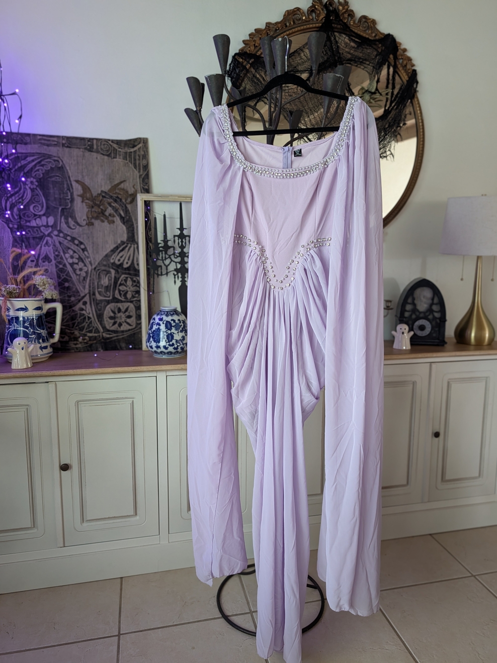 SHEIN Lavender Chiffon Viva Relle Elegant Evening  Dress Sz 12(0XL)